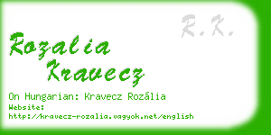 rozalia kravecz business card